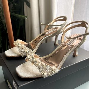 Badgley Mischka Sparkly Bridal Heels